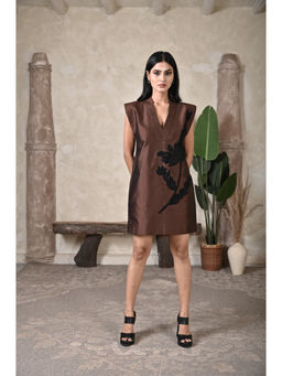 Bani Khurana - Brown Midnight Bloom Dress