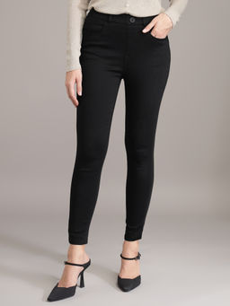 Xpose - Women Black Comfort Slim Fit High Rise Jeggings
