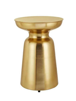 Angie Homes - Benjamin Side Table Mango Wood Gold Colour