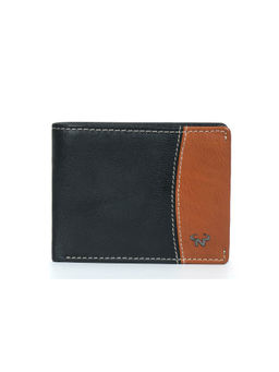 Calfnero - Men Black and Tan Premium Dual-Tone Leather Wallet
