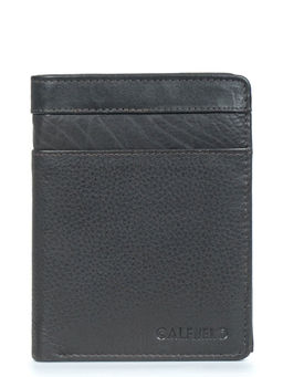 Calfnero - Men Black Solid Leather Wallet
