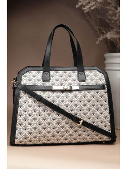 Allen Solly - Women Beige Printed Handbag with Detachable Strap
