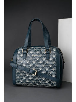 Allen Solly - Women Teal Printed Handbag with Detachable Strap