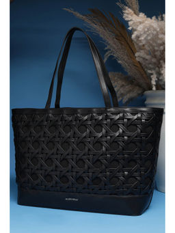 Allen Solly - Women Black Textured Tote Bag