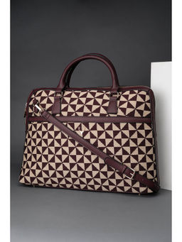 Allen Solly - Women Brown Printed Handbag with Detachable Strap