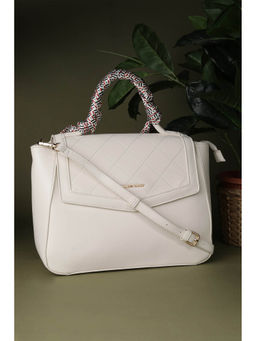 Allen Solly - Women White Handbag with Detachable Strap