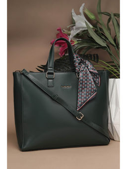 Allen Solly - Women Green Formal Handbag with Detachable Strap