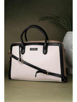 Allen Solly - Women Off White Handbag with Detachable Strap