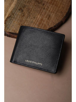 Louis Philippe - Men Black Textured Leather Wallet