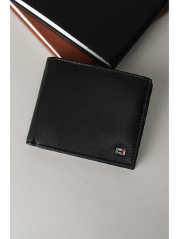 Peter England - Men Black Solid Leather Wallet