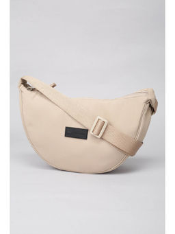 Van Heusen - Women Beige Solid Casual Handbag