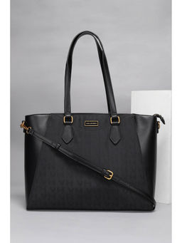 Van Heusen - Women Black Printed Tote Bag