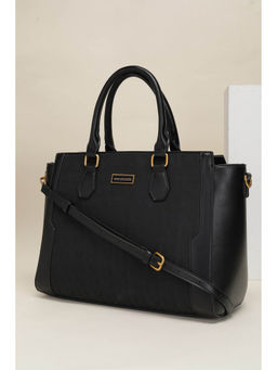 Van Heusen - Women Black Printed Formal Handbag