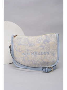 Van Heusen - Women Blue and Beige Floral Printed Sling Bag