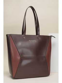 Van Heusen - Women Brown Colorblock Tote Bag