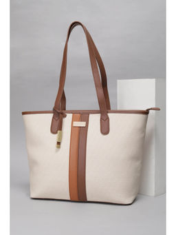 Van Heusen - Women Beige Graphic Printed Tote Bag