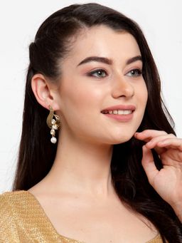 Anika's Creations - Anika's Creation Elegant Design Stone Studded Chandbali Earrings