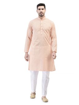 SG LEMAN - Pink Kurta and Pajama for Men (Set of 2)