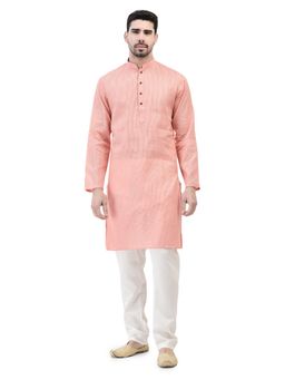SG LEMAN - Pink Kurta and Pajama for Men (Set of 2)