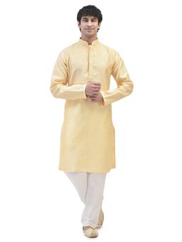 SG LEMAN - Beige Kurta and Pajama for Men (Set of 2)