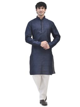 SG LEMAN - Navy Blue Kurta and Pajama for Men (Set of 2)