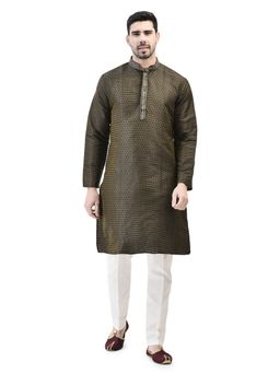 SG LEMAN - Black Kurta and Pajama for Men (Set of 2)