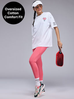 Kica - Cotton Oversized Printed Graphic Tshirt -KIC019 NL WHITE