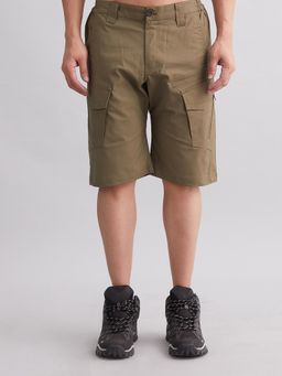 MountMiller - Men's Comfortable Fit Mid Rise Explorer Ripstop Tactical Solid Shorts | Reinforced Stitching
