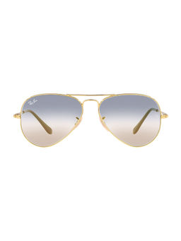 Ray-Ban - Arista Sunglasses(0RB3689|Aviator |Gold Frame|Blue Lens |58 mm )