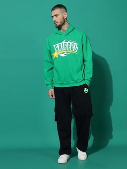 Griffel - Star Oversized Green Hoodie Tracksuit (Set of 2)