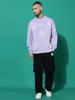 Griffel - All Over Teddy Oversized Lavender Tracksuit (Set of 2)