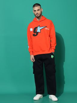 Griffel - 9 Star Oversized Orange Hoodie Tracksuit (Set of 2)