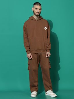 Griffel - Logo Oversized Coffee Hoodie Tracksuit (Set of 2)