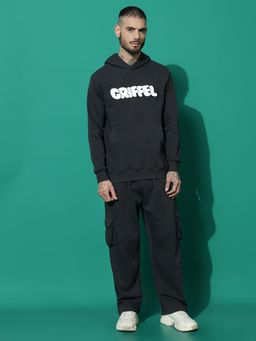 Griffel - Bubble Logo Regular Fit Charcoal Hoodie Tracksuit (Set of 2)