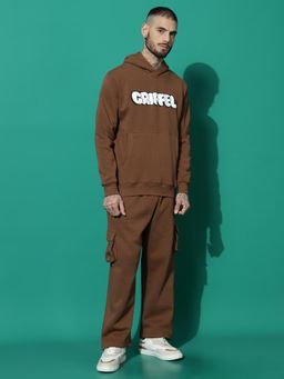 Griffel - Bubble Logo Regular Fit Coffee Hoodie Tracksuit (Set of 2)