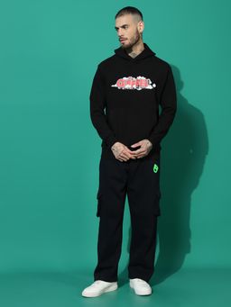 Griffel - Cloud Regular Fit Black Hoodie Tracksuit (Set of 2)