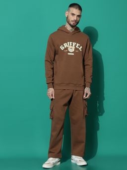 Griffel - Cute Teddy Regular Fit Coffee Hoodie Tracksuit (Set of 2)