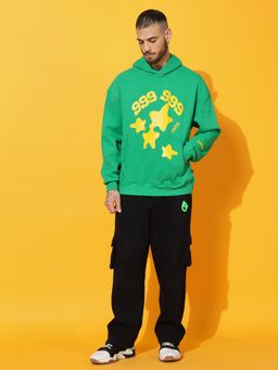 Griffel - 999 STAR Oversized Green Hoodie Tracksuit (Set of 2)