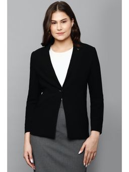 Allen Solly - Women Black Solid Casual Blazer
