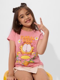 The Souled Store - Official Garfield Floral Girls T-Shirt