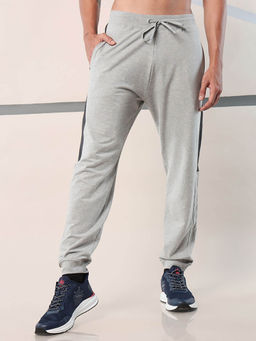 CULT - Men Colorblock Mid Waist Grey Joggers