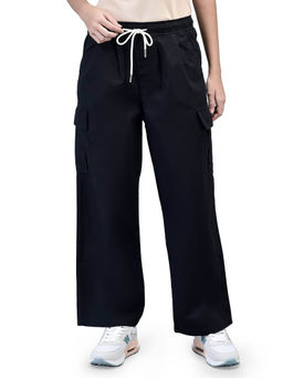 WOODLAND - Black Solid Trousers