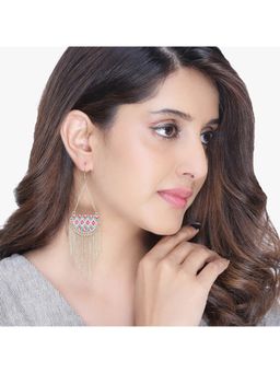 Yellow Chimes - Gold-Toned Contemporary Drop Earrings