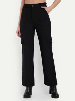 BROADSTAR - Women High Rise Straight Fit Corduroy Cargo