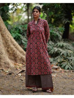 Chidiyaa - Whistling Woods Nadi Si Tu Multi Block Printed Cotton Kurta