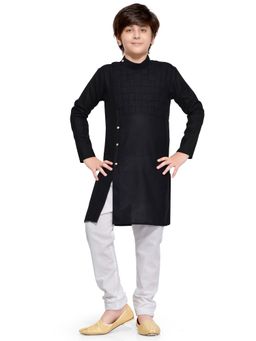 Jeetethnics - Boys Black Kurta Pyjama Set (Set of 2)