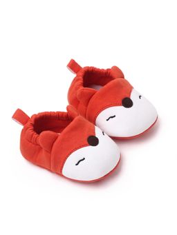 KIDLINGSS - Unisex Rust Cartoon Face Slip-On Booties