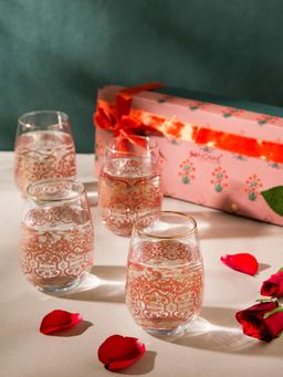 Fabindia - Red Glass Gulmohar Glass Gift