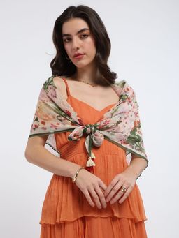 Label Ritu Kumar - Women Dahlia Multi Square Scarf