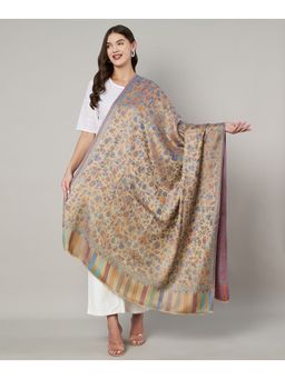 MUFFLY - Women Multi-Color Fine Soft Ethnic Bamboo Silk Authentic Kashmiri Jamawar design Shawl